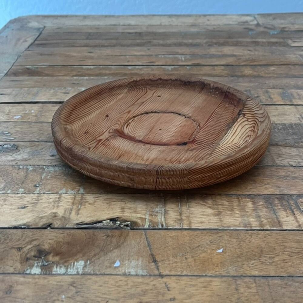 Rustic Wooden Decorative Centerpiece Platter 9"